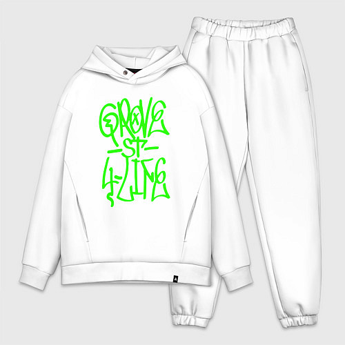 Мужской костюм оверсайз GROVE STREET 4 LIFE / Белый – фото 1