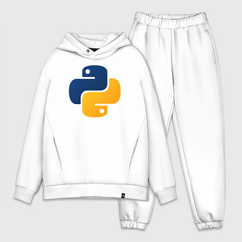 Мужской костюм оверсайз Python / Белый – фото 1