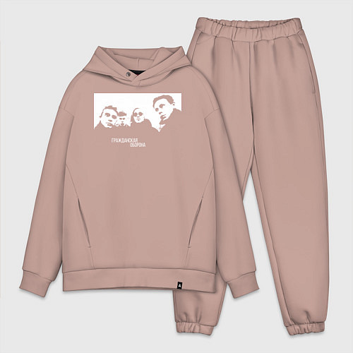 Мужской костюм оверсайз Егор Летов / Пыльно-розовый – фото 1