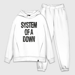 Мужской костюм оверсайз System of a down, цвет: белый