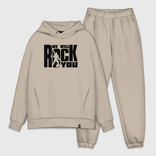 Мужской костюм оверсайз QUEEN / Миндальный – фото 1