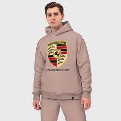 Мужской костюм оверсайз PORSCHE, цвет: пыльно-розовый — фото 2