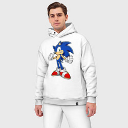 Мужской костюм оверсайз Sonic, цвет: белый — фото 2