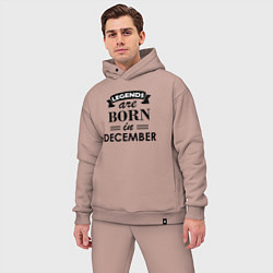 Мужской костюм оверсайз Legends are born in december, цвет: пыльно-розовый — фото 2