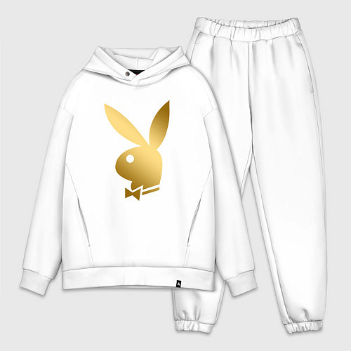 Мужской костюм оверсайз PLAYBOY GOLD / Белый – фото 1