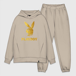 Мужской костюм оверсайз PLAYBOY GOLD, цвет: миндальный