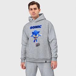 Мужской костюм оверсайз SONIC, цвет: меланж — фото 2