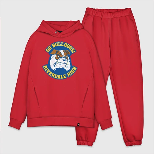 Мужской костюм оверсайз GO BULLDOGS / Красный – фото 1