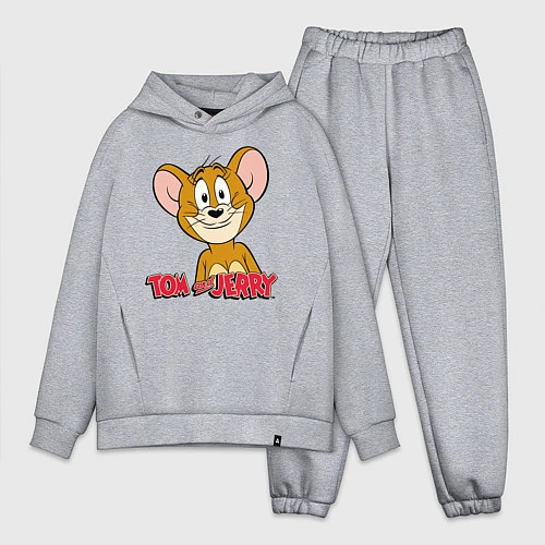 Мужской костюм оверсайз Tom & Jerry / Меланж – фото 1
