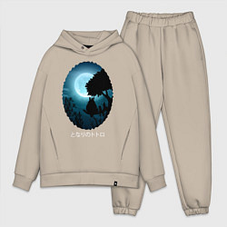 Мужской костюм оверсайз Мой сосед Тоторо, цвет: миндальный