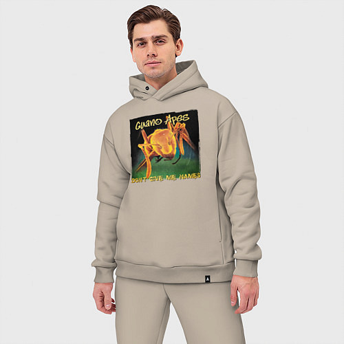 Мужской костюм оверсайз Dont give me names / Миндальный – фото 3