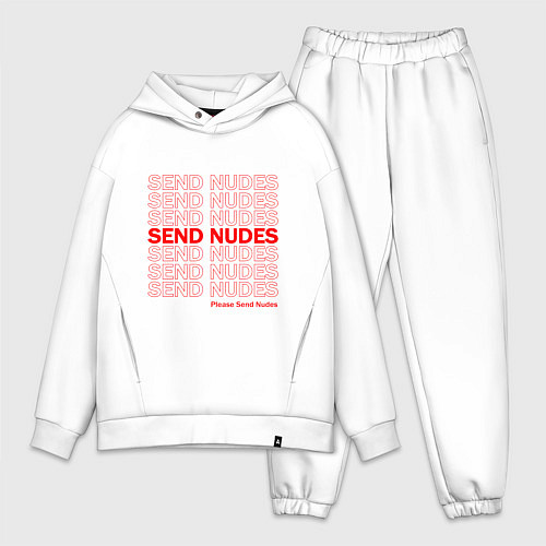Мужской костюм оверсайз Отправь Нудесы / Белый – фото 1