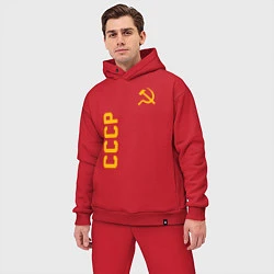 Мужской костюм оверсайз СССР, цвет: красный — фото 2
