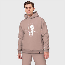 Мужской костюм оверсайз Moriarty: Miss me?, цвет: пыльно-розовый — фото 2