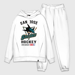 Мужской костюм оверсайз SAN JOSE SHARKS, цвет: белый