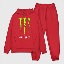 Мужской костюм оверсайз MONSTER ENERGY, цвет: красный
