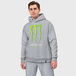 Мужской костюм оверсайз MONSTER ENERGY, цвет: меланж — фото 2