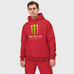 Мужской костюм оверсайз MONSTER ENERGY, цвет: красный — фото 2