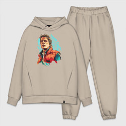 Мужской костюм оверсайз Marty MCFLY, цвет: миндальный