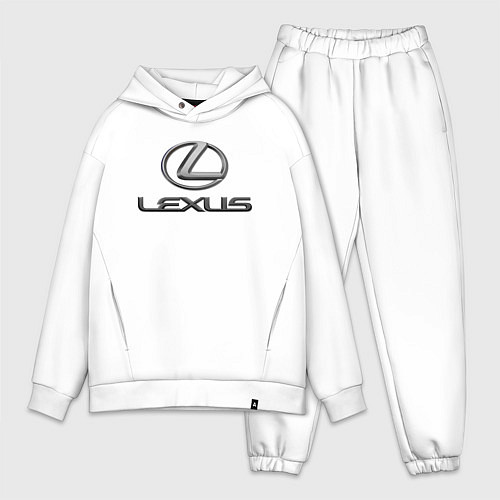 Мужской костюм оверсайз LEXUS / Белый – фото 1