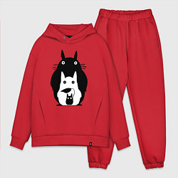 Мужской костюм оверсайз Тоторо, цвет: красный
