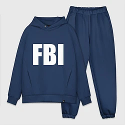 Мужской костюм оверсайз FBI, цвет: тёмно-синий