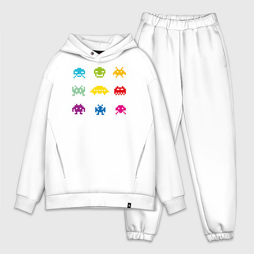 Мужской костюм оверсайз Retro game / Белый – фото 1