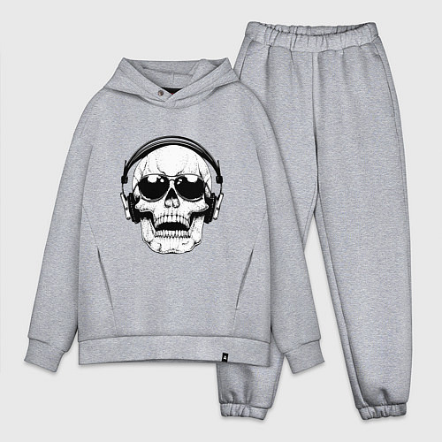 Мужской костюм оверсайз Skull Music lover / Меланж – фото 1