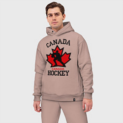 Мужской костюм оверсайз Canada Hockey, цвет: пыльно-розовый — фото 2