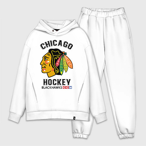 Мужской костюм оверсайз CHICAGO BLACKHAWKS NHL / Белый – фото 1