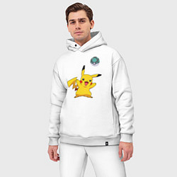Мужской костюм оверсайз Pokemon pikachu 1, цвет: белый — фото 2