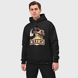 Мужской костюм оверсайз LeBron - Lakers, цвет: черный — фото 2