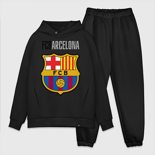 Мужской костюм оверсайз Barcelona FC / Черный – фото 1