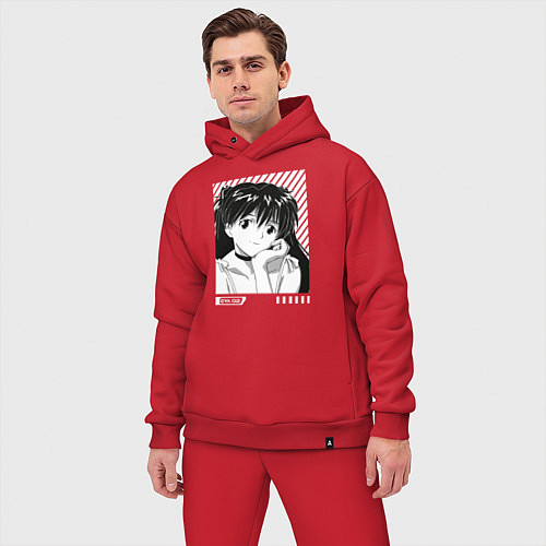 Мужской костюм оверсайз Аска ева 02 / Красный – фото 3