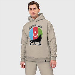 Мужской костюм оверсайз Азербайджан, цвет: миндальный — фото 2