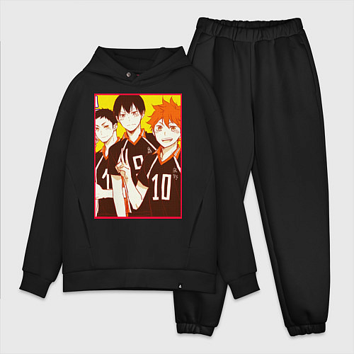 Мужской костюм оверсайз Haikyuu Haikyu Haikuu / Черный – фото 1