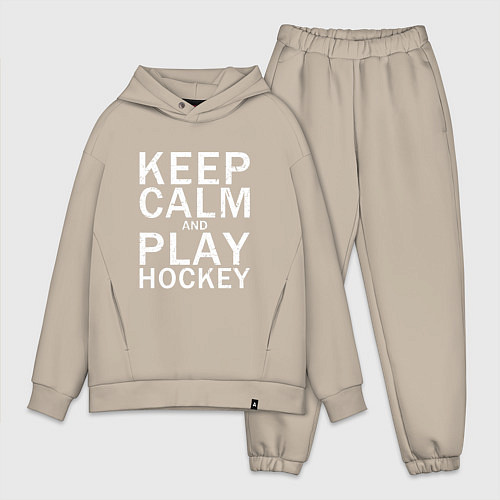 Мужской костюм оверсайз K C a Play Hockey / Миндальный – фото 1