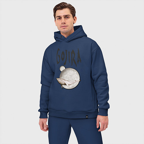 Мужской костюм оверсайз Gojira / Тёмно-синий – фото 3