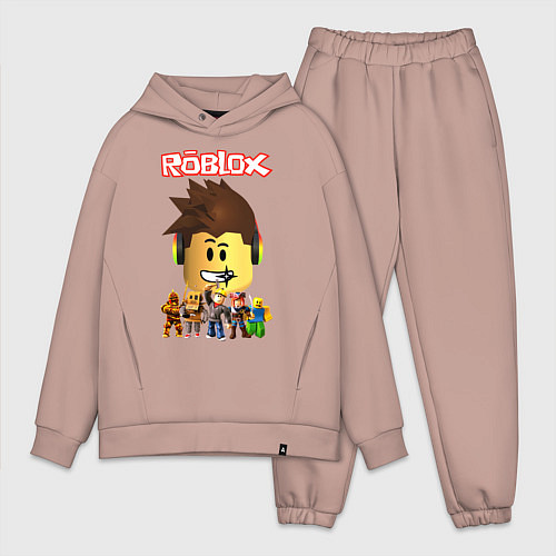 Мужской костюм оверсайз ROBLOX / Пыльно-розовый – фото 1