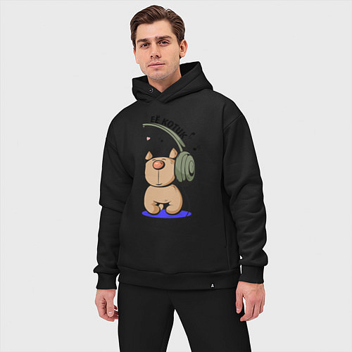 Мужской костюм оверсайз ЕЁ КОТИК ПАРНЫЕ / Черный – фото 3