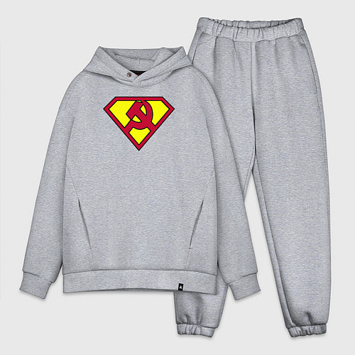 Мужской костюм оверсайз СССР man / Меланж – фото 1