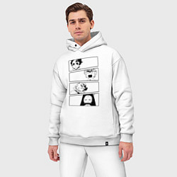 Мужской костюм оверсайз Клинок рассекающий демонов, цвет: белый — фото 2