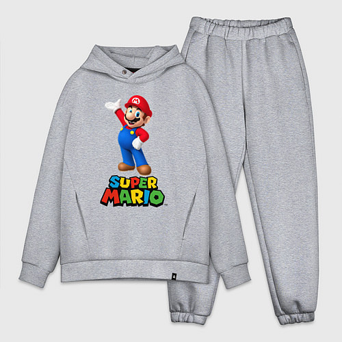 Мужской костюм оверсайз Super Mario / Меланж – фото 1