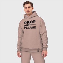 Мужской костюм оверсайз Drop Please, цвет: пыльно-розовый — фото 2