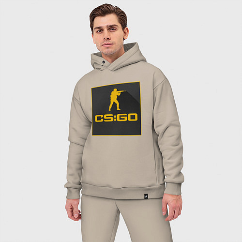 Мужской костюм оверсайз CS GO Z / Миндальный – фото 3