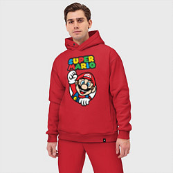 Мужской костюм оверсайз Mario, цвет: красный — фото 2