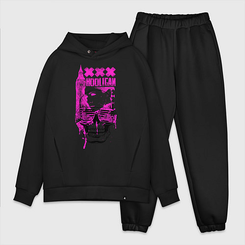 Мужской костюм оверсайз Skull Hooligan / Черный – фото 1