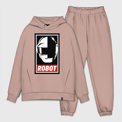 Мужской костюм оверсайз Daft Punk, цвет: пыльно-розовый