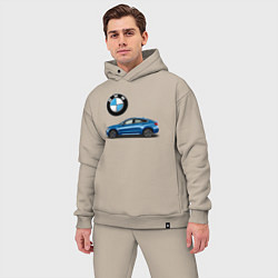 Мужской костюм оверсайз BMW X6, цвет: миндальный — фото 2