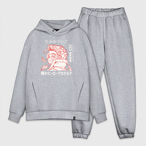 Мужской костюм оверсайз Моя геройская академия Ястреб / Меланж – фото 1